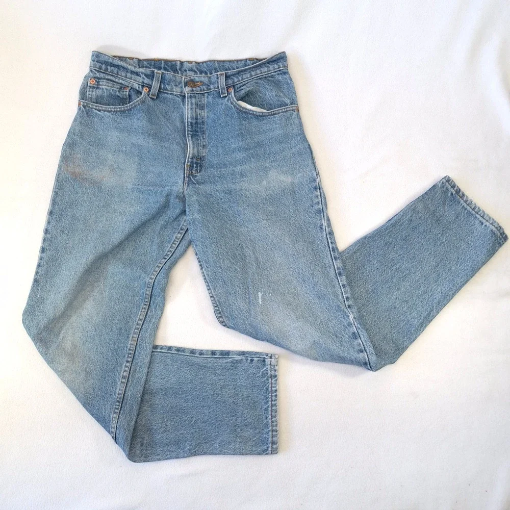 Levi 550 Relaxed Fit Jeans Blue W33 L32 Vintage 90s Tapered Leg Denim Workwear